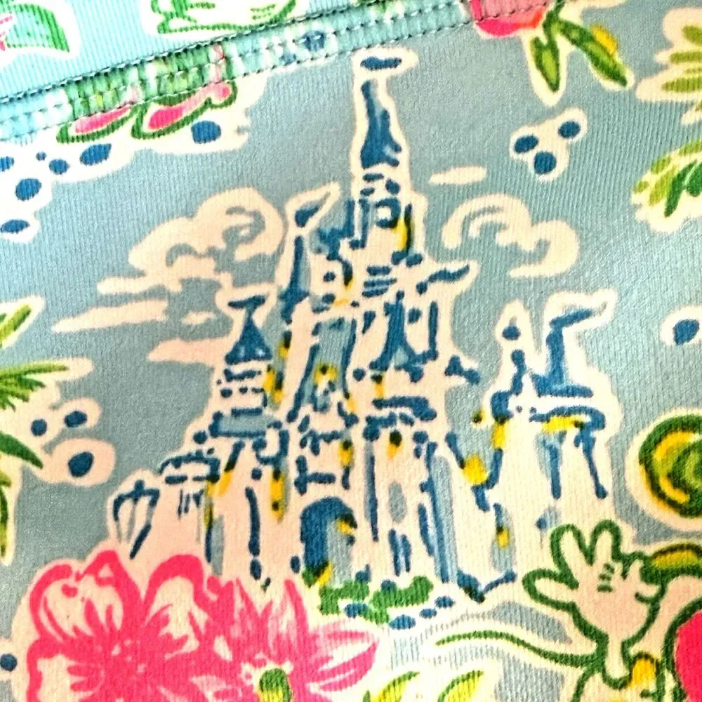NWT Disney x Lilly Pulitzer Sz XXL Weekender Leggings Blue Ibiza Crop High Rise - Picture 10 of 10